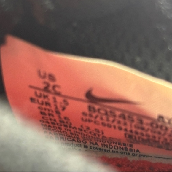 Nike Court Borough Low 2 Red Black Toddler Infant Sneakers Shoes Size 2C - Picture 12 of 16